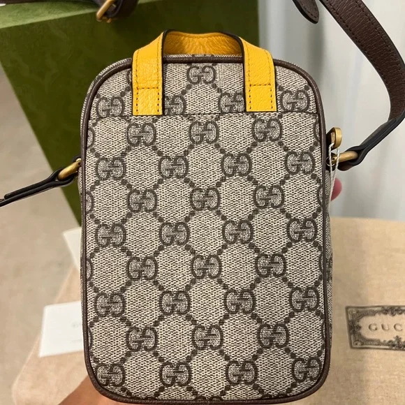 Gucci Brown and Beige GG Pattern Neo Vintage Crossbody Bag - Picture 5 of 6